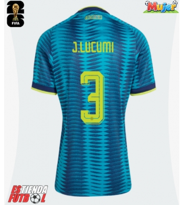 Colombia Jhon Lucumi #3 Segunda Equipación Mujer Mundial 2026 Manga Corta